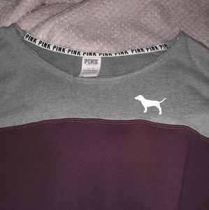 Grey x Maroon PINK sweater